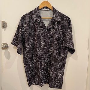 ELETOP Men's Hawaiian Shirt Quick Dry Tropical Aloha Short Sleeve, Size Large